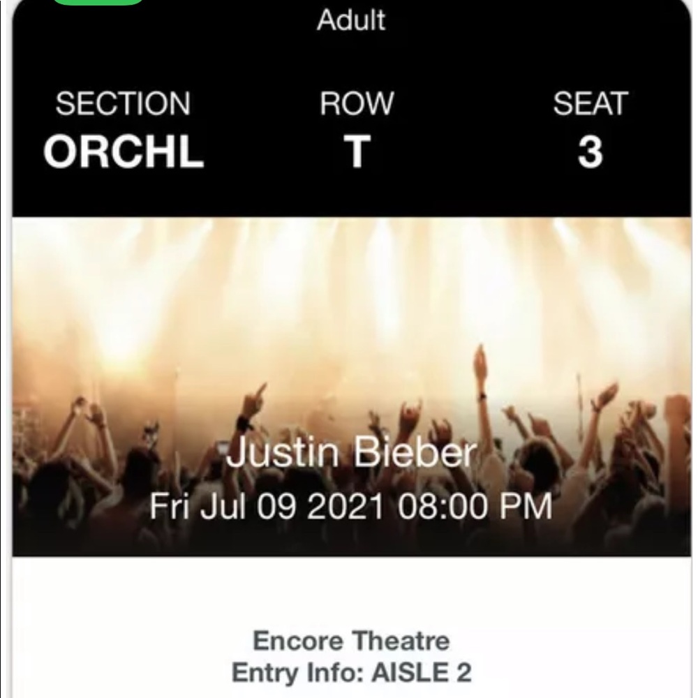 Justin Bieber tickets Vegas encore July 9/21